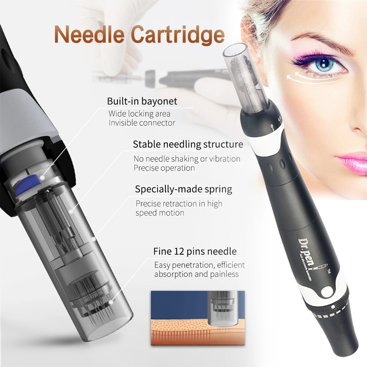 Electric Nano Microneedle Skincare Derma Dr. Pen A7 - Needles