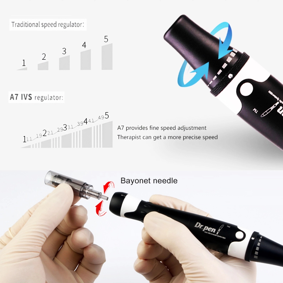 Electric Nano Microneedle Skincare Derma Dr. Pen A7 - Bayonet Needles